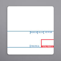 Cas 1477 58 mm x 60 mm White Pre-Printed Equivalent Scale Label Roll - 12/Case