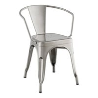 Lancaster Table & Seating Alloy Series Clear Coated Indoor Arm Chair