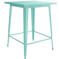 Lancaster Table & Seating Alloy Series 32 inch x 32 inch Seafoam Outdoor Bar Height Table