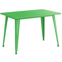 Lancaster Table & Seating Alloy Series 48" x 30" Green Standard Height Outdoor Table