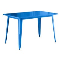 Lancaster Table & Seating Alloy Series 48" x 30" Blue Quartz Standard Height Outdoor Table