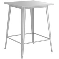 Lancaster Table & Seating Alloy Series 32 inch x 32 inch Silver Outdoor Bar Height Table
