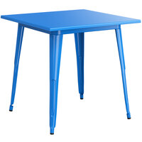 Lancaster Table & Seating Alloy Series 32" x 32" Blue Standard Height Outdoor Table