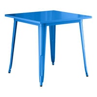 Lancaster Table & Seating Alloy Series 32 inch x 32 inch Blue Standard Height Outdoor Table