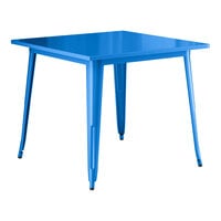 Lancaster Table & Seating Alloy Series 36" x 36" Blue Standard Height Outdoor Table