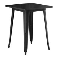 Lancaster Table & Seating Alloy Series 24" x 24" Black Standard Height Outdoor Table