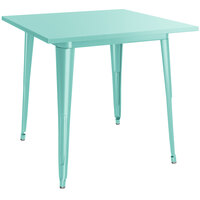 Lancaster Table & Seating Alloy Series 32 inch x 32 inch Seafoam Dining Height Outdoor Table