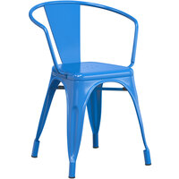 Lancaster Table & Seating Alloy Series Blue Outdoor Arm Chair