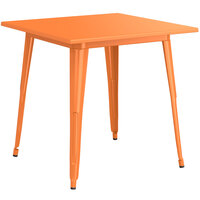 Lancaster Table & Seating Alloy Series 32" x 32" Orange Standard Height Outdoor Table