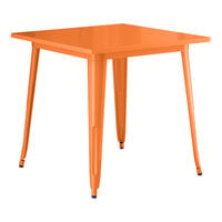Lancaster Table & Seating Alloy Series 32" x 32" Amber Orange Standard Height Outdoor Table