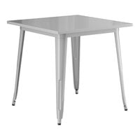 Lancaster Table & Seating Alloy Series 32" x 32" Silver Standard Height Outdoor Table