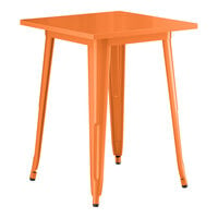 Lancaster Table & Seating Alloy Series 24" x 24" Orange Standard Height Outdoor Table