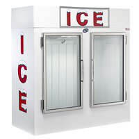 Leer 64CG-R290 64 inch Indoor Cold Wall Ice Merchandiser with Straight Front and Glass Doors