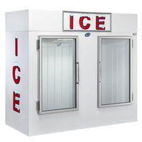 Leer 85CG-R290 84 inch Indoor Cold Wall Ice Merchandiser with Straight Front and Glass Doors