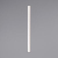 Aardvark 8 1/2" Boba White Unwrapped Bubble Tea Paper Straw - 1080/Case