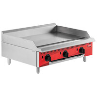 Avantco Chef Series CAG-36-TG 36" Countertop Gas Griddle with Thermostatic Controls - 105,000 BTU