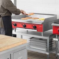 Avantco Chef Series CAG-36-TG 36 inch Countertop Gas Griddle with Thermostatic Controls - 105,000 BTU