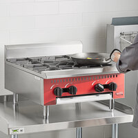 Avantco Chef Series CAG-R-4-24 24 inch 4 Burner Gas Countertop Range - 100,000 BTU