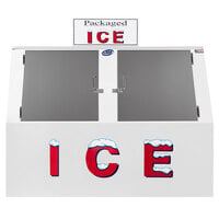 Leer 60CSL-R290 73 inch Outdoor Cold Wall Ice Merchandiser with Slanted Front and Galvanized Steel Doors