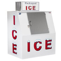 Leer 40CSL-R290 51 inch Outdoor Cold Wall Ice Merchandiser with Slanted Front and Stainless Steel Door