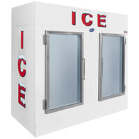 Leer 85AG-R290 84" Indoor Auto Defrost Ice Merchandiser with Straight Front and Glass Doors