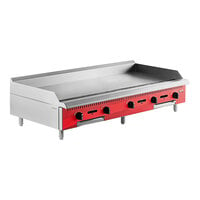 Avantco Chef Series CAG-60-MG 60" Countertop Gas Griddle with Manual Controls - 150,000 BTU