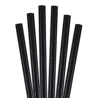 Aardvark 61710099 8 1/2 inch Colossal Black Unwrapped Paper Straw - 1480/Case