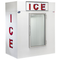 Leer 65CG-R290 64 inch Indoor Cold Wall Ice Merchandiser with Straight Front and Glass Door