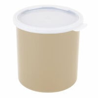 Cambro 1.2 Qt. Beige Round Polypropylene Crock with Lid