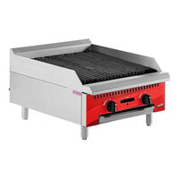 Avantco Chef Series CAG-24-RC 24" Gas Countertop Radiant Charbroiler - 60,000 BTU