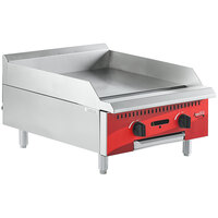Avantco Chef Series CAG-24-MG 24 inch Countertop Gas Griddle with Manual Controls - 60,000 BTU