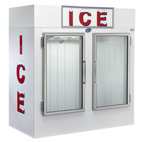 Leer 75CG-R290 73 inch Indoor Cold Wall Ice Merchandiser with Straight Front and Glass Doors