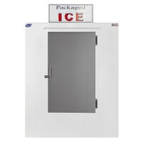 Leer 40AS-R290 51 inch Outdoor Auto Defrost Ice Merchandiser with Straight Front and Stainless Steel Door