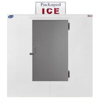 Leer 65AS-R290 64 inch Outdoor Auto Defrost Ice Merchandiser with Straight Front and Stainless Steel Door