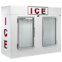 Leer 100CG-R290 94 inch Indoor Cold Wall Ice Merchandiser with Straight Front and Glass Doors