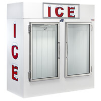 Leer 64AG-R290 64 inch Indoor Auto Defrost Ice Merchandiser with Straight Front and Glass Doors
