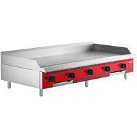 Avantco Chef Series CAG-60-TG 60 inch Countertop Gas Griddle with Thermostatic Controls - 175,000 BTU