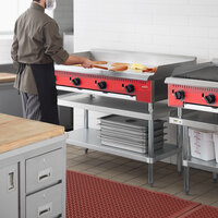 Avantco Chef Series CAG48TG 48 inch Countertop Gas Griddle with Thermostatic Controls - 140,000 BTU