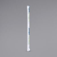 Aardvark 61810015 7 3/4 inch Jumbo Blue / White Striped Wrapped Eco-Flex Paper Straw - 3200/Case
