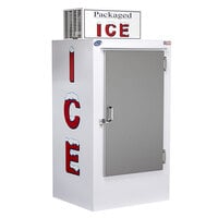 Leer 30AS-R290 36 inch Outdoor Auto Defrost Ice Merchandiser with Straight Front and Stainless Steel Door