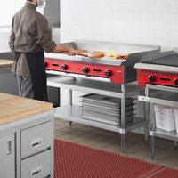 Avantco Chef Series CAG-48-MG 48 inch Countertop Gas Griddle with Manual Controls - 120,000 BTU