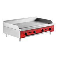 Avantco Chef Series CAG-48-MG 48 inch Countertop Gas Griddle with Manual Controls - 120,000 BTU