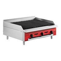 Avantco Chef Series CAG-36-RC 36" Gas Countertop Radiant Charbroiler - 90,000 BTU