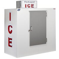 Leer 65CS-R290 64 inch Outdoor Cold Wall Ice Merchandiser with Straight Front and Stainless Steel Door