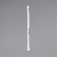 Aardvark 61810036 7 3/4 inch Jumbo Green / White Striped Wrapped Eco-Flex Paper Straw - 3200/Case