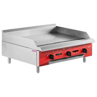 Avantco Chef Series CAG-36-MG 36" Countertop Gas Griddle with Manual Controls - 90,000 BTU