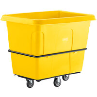 Lavex Industrial 16 Cubic Foot Yellow Cube Truck (1000 lb. Capacity)