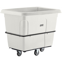 Lavex Industrial 16 Cubic Foot White Leakproof Cube Truck (1000 lb. Capacity)