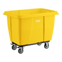 Lavex 8 Cubic Foot Yellow Cube Truck (500 lb. Capacity)