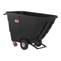 Suncast RMTTLD50D 0.5 Cubic Yard Black Construction Duty Tilt Truck / Trash Cart (850 lb.)